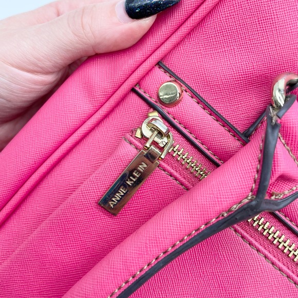 Anne Klein Satchel Shoulder Bag Girly Pink Satchel Y2K Polished Elle Coquette - Picture 5 of 16